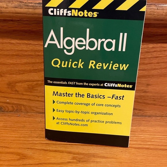 Two Paperback Books Cliffs Notes Algebra I and II Quick Review - Picture 2 of 5